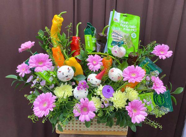 Hướng Dẫn Làm Giỏ Hoa Kết Hợp Trái Ớt