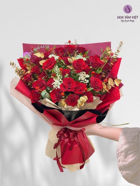 Bó hoa Valentine tặng bạn gái