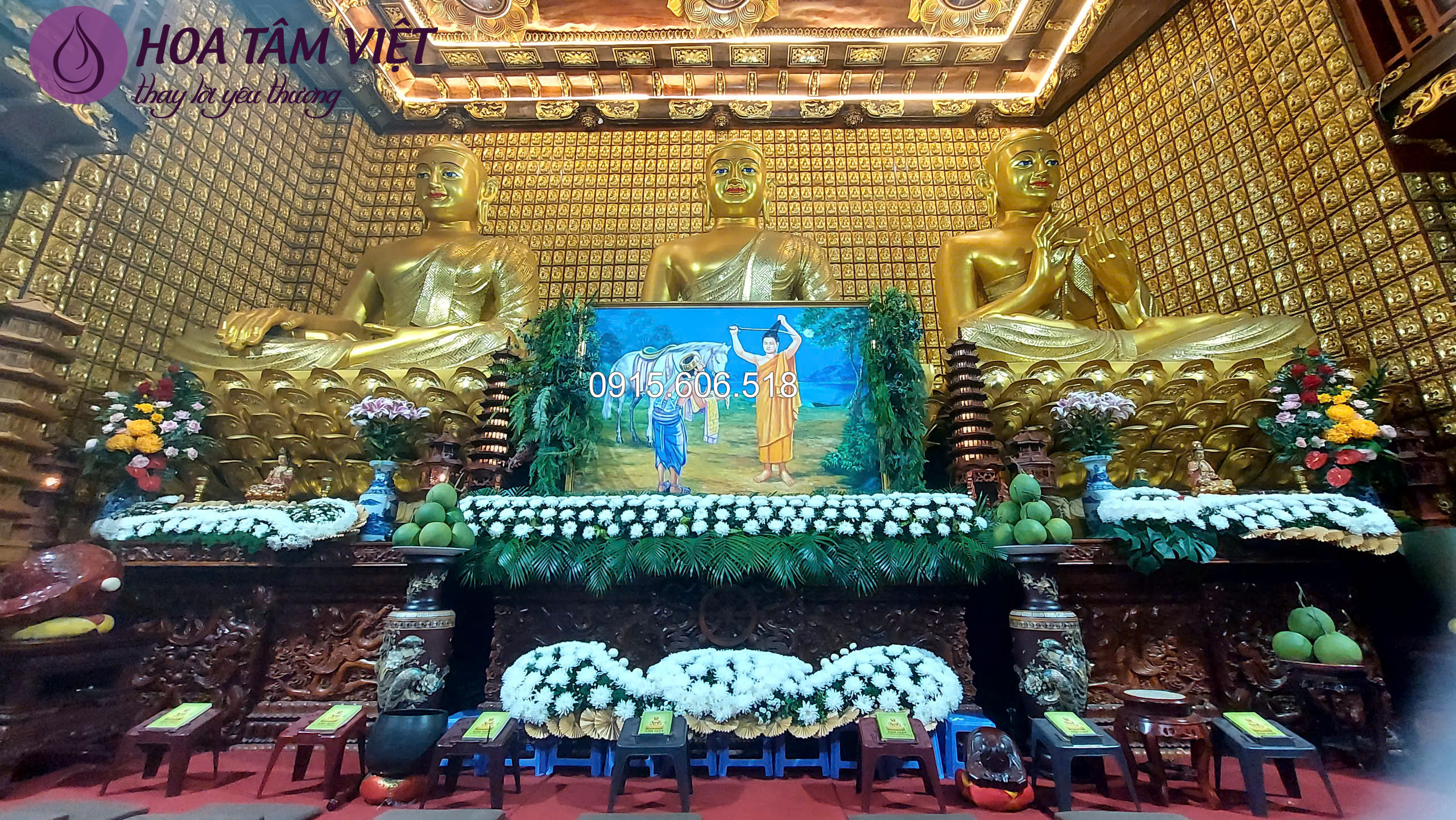 hướng dẫn cắm hoa cúc trắng theo mẫu hoa văn truyền thống